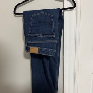 American Eagle Outfitters Dark Blue Straight Leg Jeans